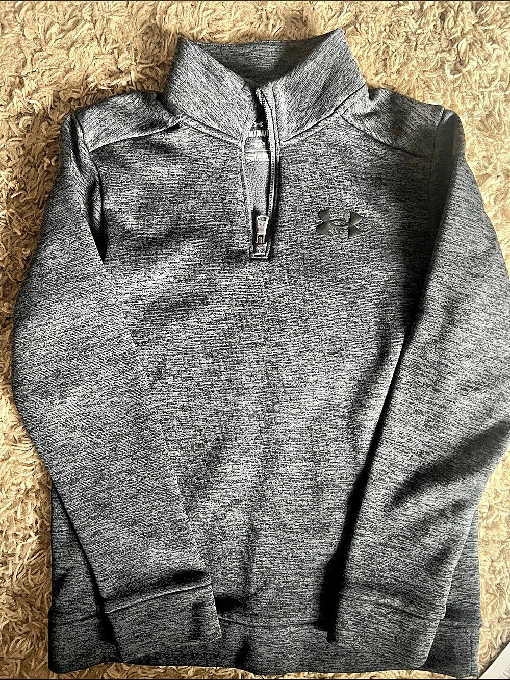 Under Armour Boys' Armour Fleece 1/4 Zip Gray Medium